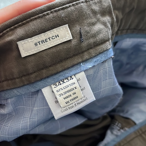 Men’s Joseph Abboud 34x34 Brown Twill Chino Pants - Picture 6 of 6